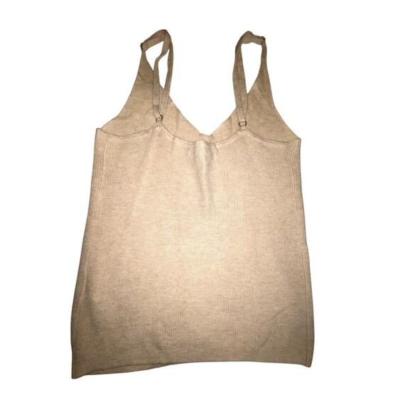 One Grey Day LA RIbbed Cream Button Down Tank Top Size XS - Picture 2 of 5